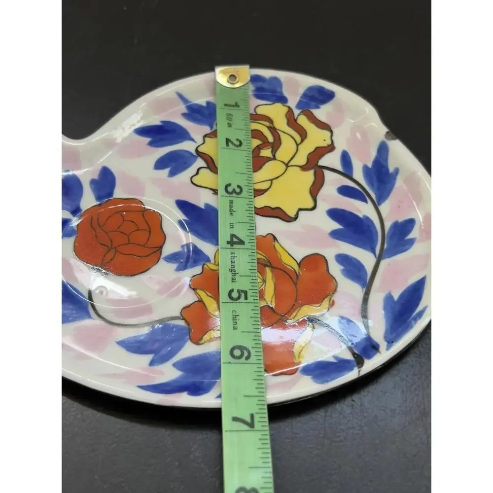 Gold Castle Lusterware Hand Painted Floral Art Deco Floral‎ Snack Plate